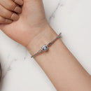 925 Sterling Silver Pavé Setting CZ 17.0 cm Oxidized Silver Bracelet for Women-7