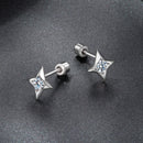925 Sterling Silver Moissanite Earrings 0.8cm for Women-3