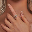 925 Sterling Silver & Moissanite Ring with Freshwater Pearl - Size 6 - Women's Jewelry-5