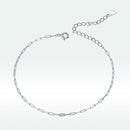 925 Sterling Silver & Plated Platinum Bracelet - 17+5cm Length-6