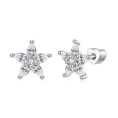 925 Sterling Silver Earrings with Pavé CZ Setting