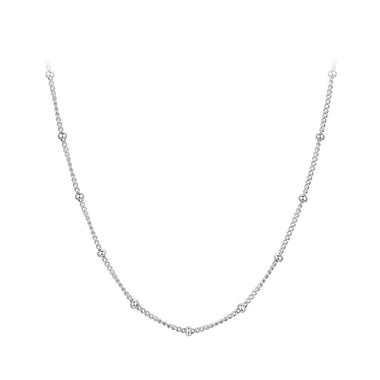 925 Sterling Silver Plated Platinum 45cm Necklace for Women