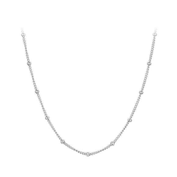 925 Sterling Silver Plated Platinum 45cm Necklace for Women