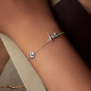 925 Sterling Silver & Plated White Gold Adjustable Bracelet for Women-5