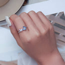 925 Sterling Silver Enamel Plated Ring Size 6 for Women-4