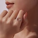925 Sterling Silver Moissanite 0.25cm White Gold Plated Ring - Size E for Women-6