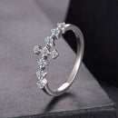 925 Sterling Silver Moissanite 0.15-0.20 Carat Ring for Women, Size 6-4
