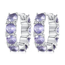 925 Sterling Silver Earrings with Pavé Setting and Plated Platinum for Women-4
