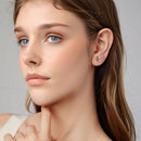 925 Sterling Silver White Gold Plated Enamel Earrings 0.9*1.0cm for Women-7