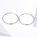 925 Sterling Silver Plated Platinum Earrings 3cm for Women-3