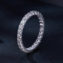 S925 Sterling Silver 2.0mm Moissanite Ring Size 9 for Women-5