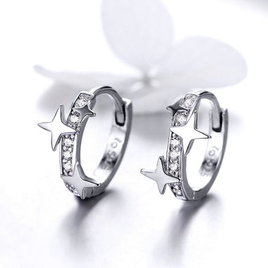 S925 Sterling SilverCZ Earrings for Women - 0