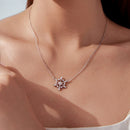 925 Sterling Silver White Gold Plated 1.8x1.9cm CZ Pendant Necklace for Women-5