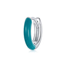 925 Sterling Silver Enamel Earrings 0.7cm for Women-1
