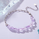 925 Sterling Silver & White Gold Plated Crystal Bracelet 16+5cm for Women-5