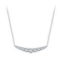 925 Sterling Silver 38+5cm White Gold Plated Moissanite Necklace for Women-2