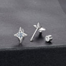 925 Sterling Silver Moissanite Earrings 0.8cm for Women-2