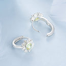 925 Sterling Silver Earrings with Transparent Glass, 12x9mm Size for Women-5