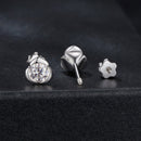 925 Sterling Silver 0.3 Carat Moissanite Earrings for Women-2