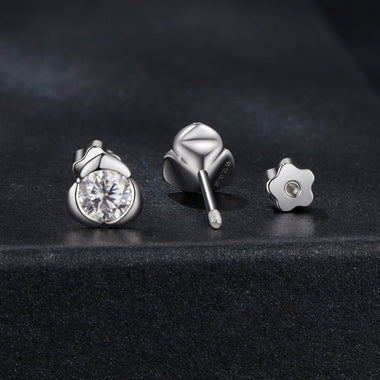 925 Sterling Silver 0.3 Carat Moissanite Earrings for Women - 0