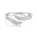 925 Sterling Silver White Gold Plated 0.2cm Ring for Women-1