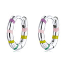 S925 Sterling Silver Enamel Platinum Plated Earrings for Women-1