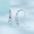 925 Sterling Silver White Gold Plated Earrings-4