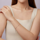925 Sterling Silver & Plated White Gold Bracelet with Adjustable Length-7