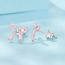 925 Sterling Silver Earrings with Enamel Process and White Gold Plating-4