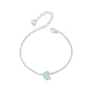 925 Sterling Silver White Gold Plated Bracelet with Enamel Process-2