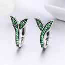 925 Sterling Silver Earrings with Pavé Setting CZ 1.5*1cm for Women-2