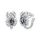925 Sterling Silver Oxidized Earrings with Pavé CZ for Women-1