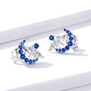 925 Sterling Silver Plated Platinum Pavé Setting CZ Earrings-3
