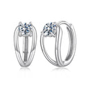 925 Sterling Silver 0.40 Carat Moissanite Earrings for Women-3