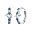 925 Sterling Silver Earrings with Pavé Setting CZ in White Gold for Women-3