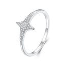 925 Sterling Silver White Gold Plated Ring with Pavé Setting CZ, Size 6.0 for Women-1