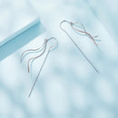 925 Sterling Silver Earrings 56*10mm Plated Platinum Rose Gold for Women-5