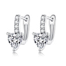 925 Sterling Silver Oxidized Earrings with CZ for Women - 1.7x0.7cm-3