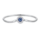925 Sterling Silver Bracelet with CZ & Resin, Size 17.0-3