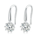 925 Sterling Silver Earrings with Pavé Setting and Platinum Plating-3