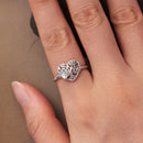 925 Sterling Silver Heart-Shaped Moonstone Ring for Women-4