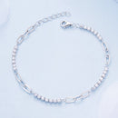 925 Sterling Silver Bracelet with Pavé Setting CZ, Platinum Plated, 14.5+3cm, for Women-4