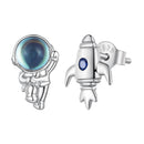 925 Sterling Silver Plated Moonstone Earrings with CZ for Women-1