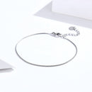 925 Sterling Silver Adjustable Platinum Plated Bracelet for Women-2