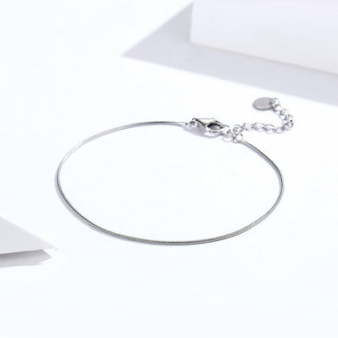 925 Sterling Silver Adjustable Platinum Plated Bracelet for Women - 0