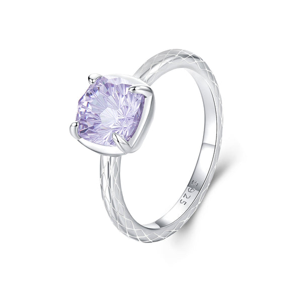 925 Sterling Silver Ring with Pavé Setting CZ, Size 6.0