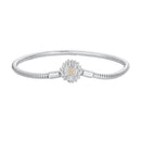 925 Sterling Silver Pavé Setting CZ Bracelet for Women - 17.0 Size, 170mm Length, 3mm Chain Thickness-1