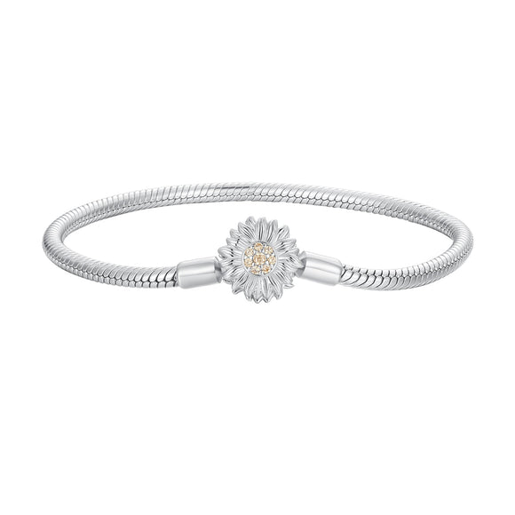 925 Sterling Silver Pavé Setting CZ Bracelet for Women - 17.0 Size, 170mm Length, 3mm Chain Thickness