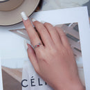 925 Sterling Silver Oxidized CZ Pendant Ring Size 6 for Women-7