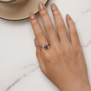 925 Silver 1.8mm Lapis Lazuli Ring-6